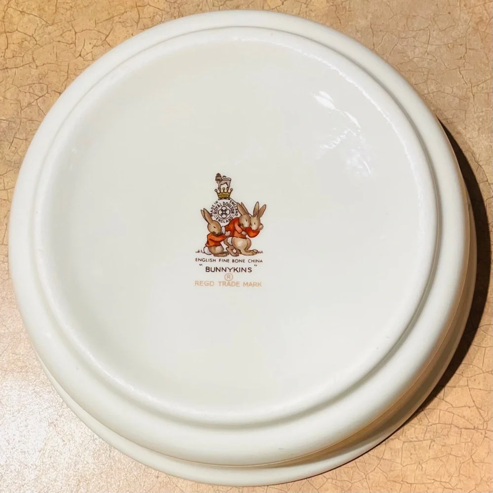 Vintage Royal Doulton Bunnykins Fine Bone China TV Time Cereal/Porridge Bowl